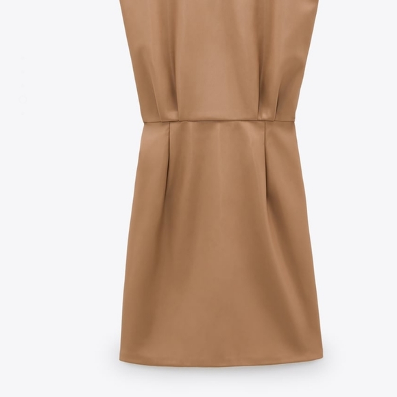 ZARA | Faux Leather Sleeveless Mini Dress - Picture 12 of 15
